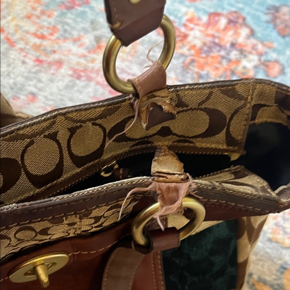 REHAB Vintage Coach Brown and Patchwork Shoulder Bags - Picture 11 of 14